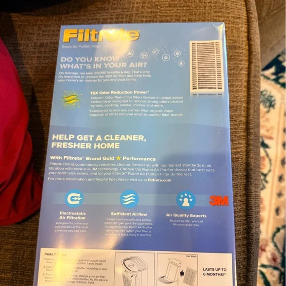 Filtrete F1 Air Filter - Allergen reduction and odor reduction - Picture 3 of 3